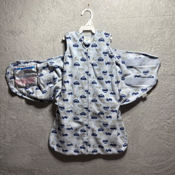 Halo Sleep Sack Swaddle Small Boys Fleece Blanket Blue Cars 3-6 Month - Picture 5 of 7
